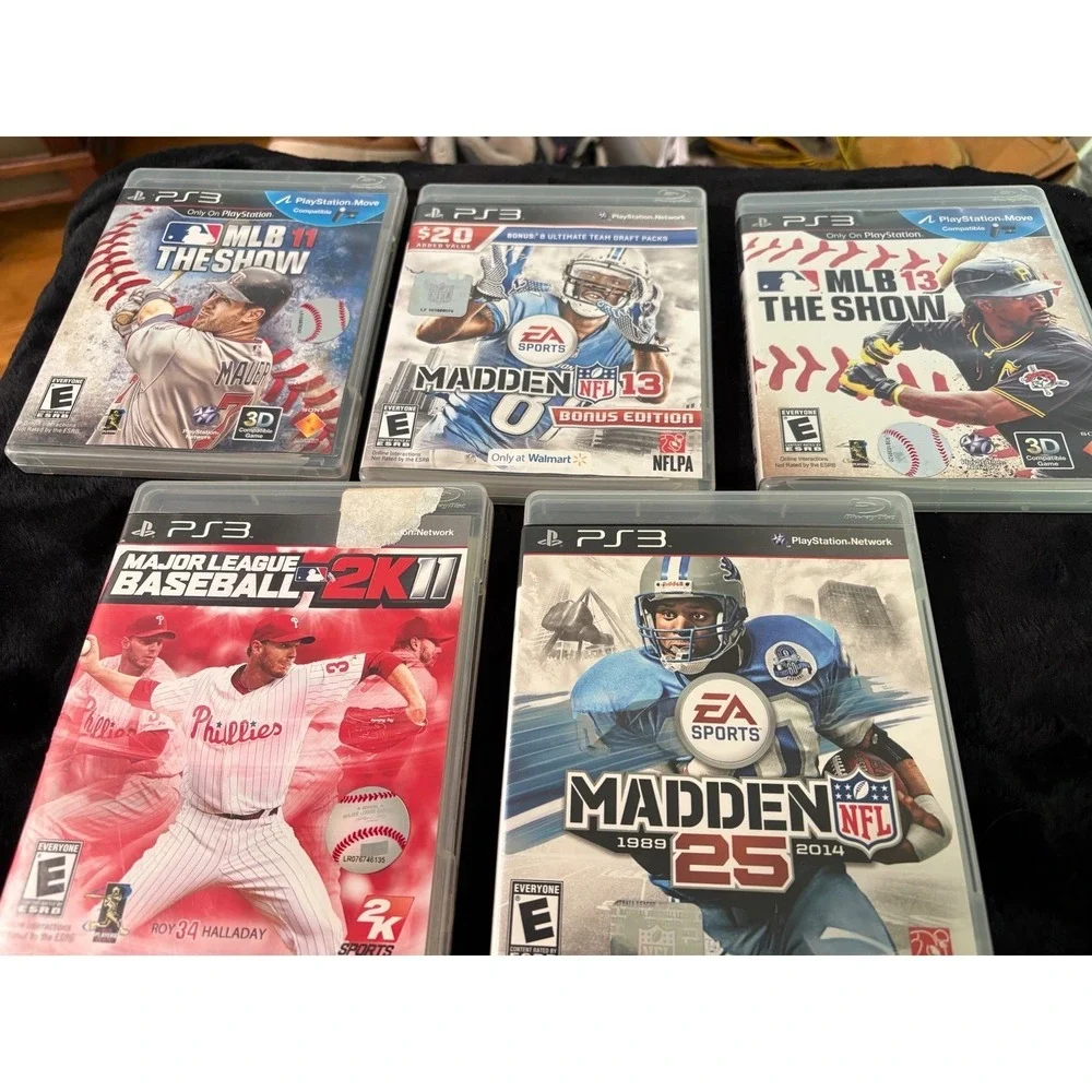 PS3 Sports Game Lot Madden NFL 25 13‎ MLB 13 11 The Show MLB 2K11 PlayStation 3